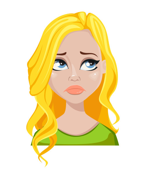 女学生的面部表情图片下载