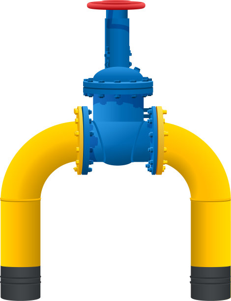 煤气管道黄管和大煤气水龙头图片下载