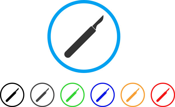手术刀圆形图标图片下载