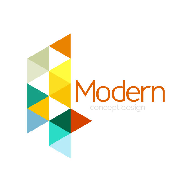 三角形形状设计抽象的商业标志图标图片下载