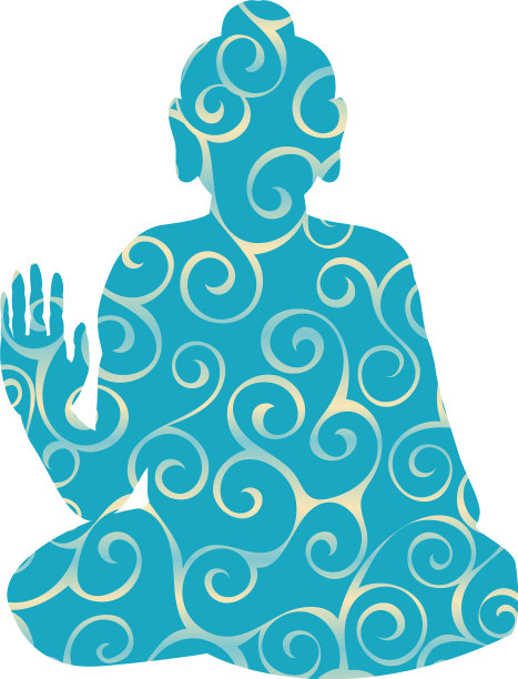 佛纹剪影传统宗教图片下载