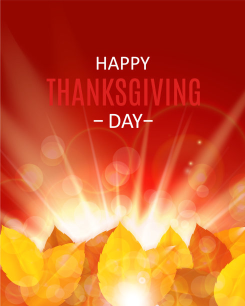 快乐的感恩节背景与闪亮图片下载