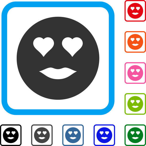 女士爱笑脸相框图标图片下载