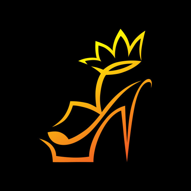 带有皇冠标志的高跟鞋图标图片下载