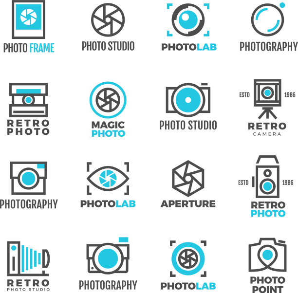 婚纱摄影工作室复古标签图片下载