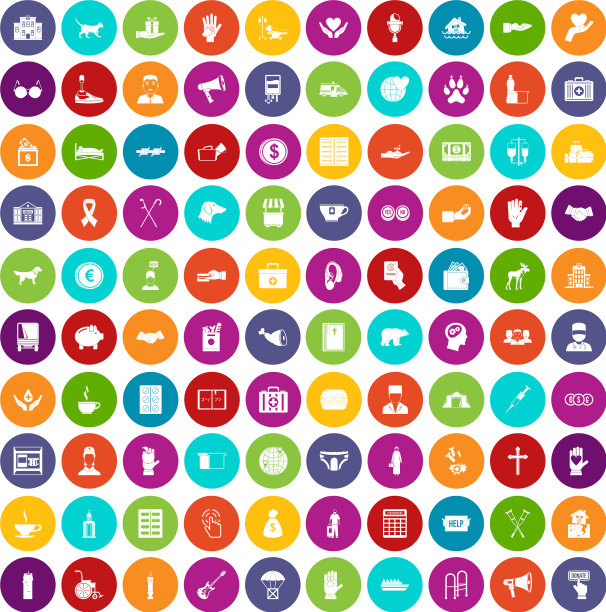 100捐赠图标设置颜色图片下载