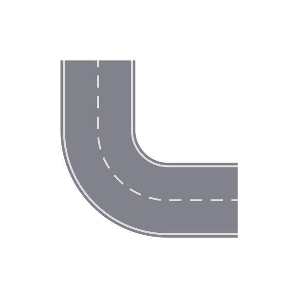 道路转弯隔离街道地图段图片下载