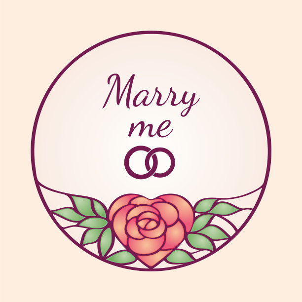 古董框架与心形玫瑰花图片下载