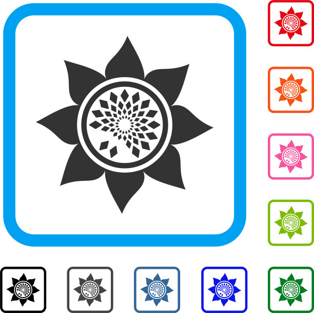 向日葵花框图标图片下载