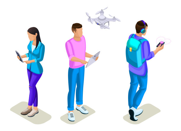 等距的年轻人青少年z一代图片下载