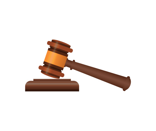 木制法官 gavel 2.5D 元素图片下载