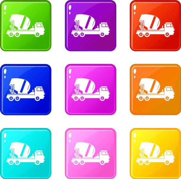 混凝土搅拌车9辆图片下载