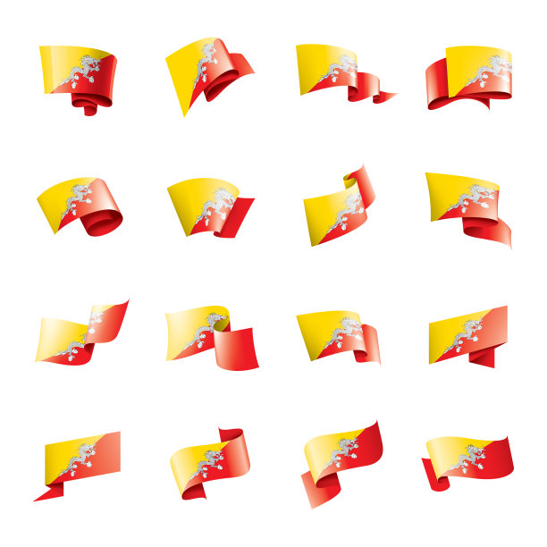 白色的不丹国旗图片下载