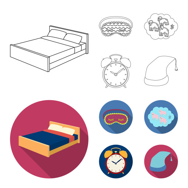 一张蒙着眼罩的床是闹钟图片下载