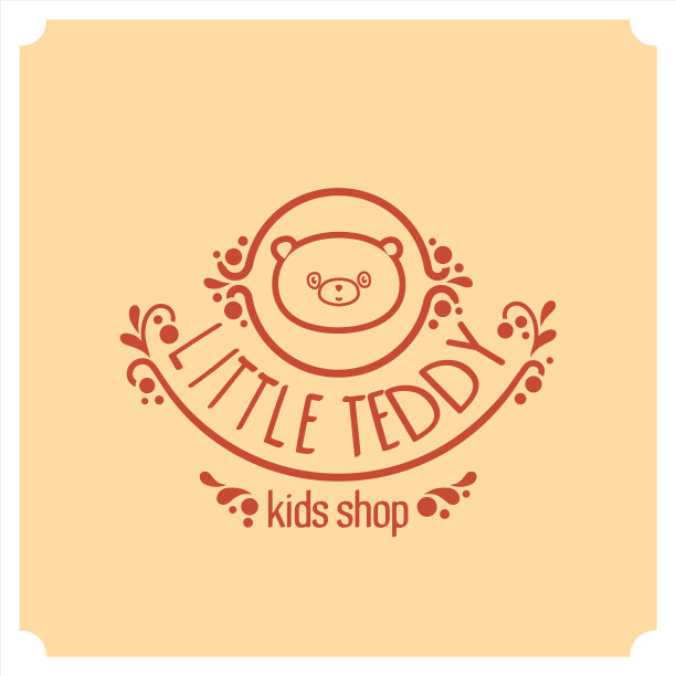 儿童商店的标志与可爱的玩具熊幼儿园图片下载