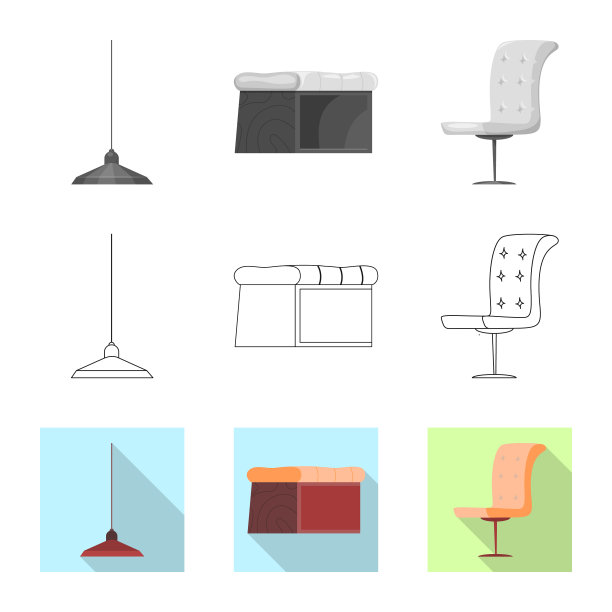 家具和公寓标识的设计图片下载