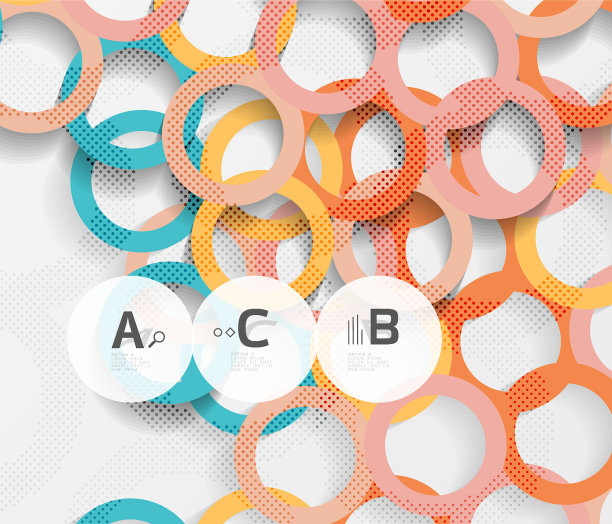 灰色抽象上带有阴影的颜色环图片下载