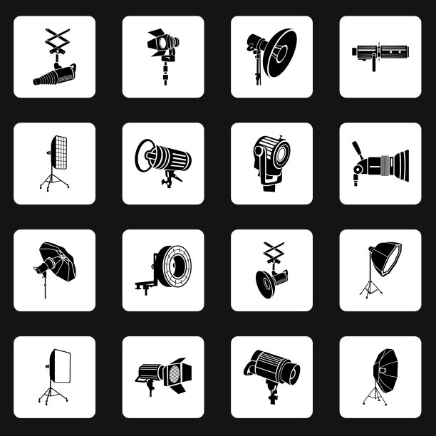 摄影图标设置简单的风格图片下载