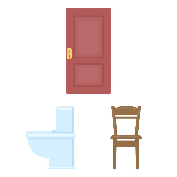 家具和室内卡通图标设置图片下载