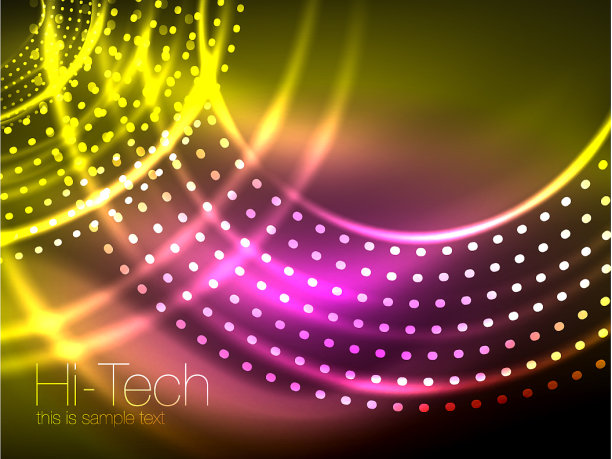 魔术霓虹圆形状抽象背景闪亮图片下载