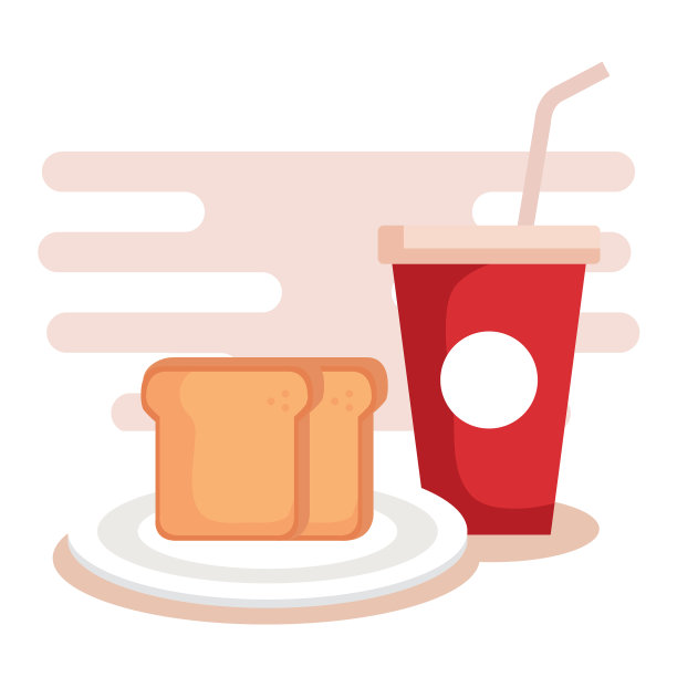 面包配苏打水图标图片下载