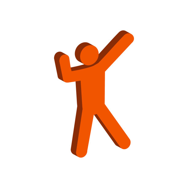 舞蹈符号平面等距图标或标志3d风格图片下载