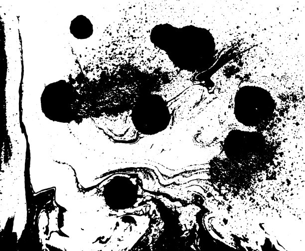 黑白液体质感水彩手图片下载