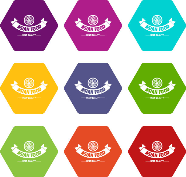 热亚洲食物图标设置9图片下载