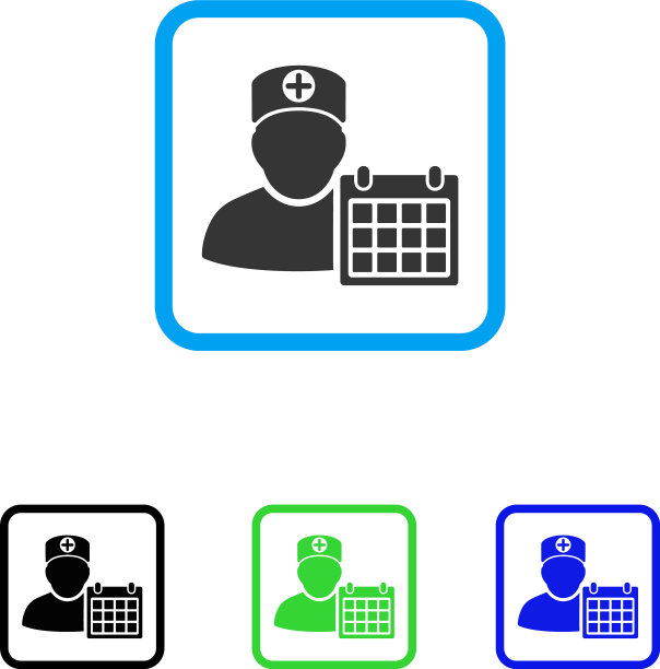 医生时间表日历框图标图片下载