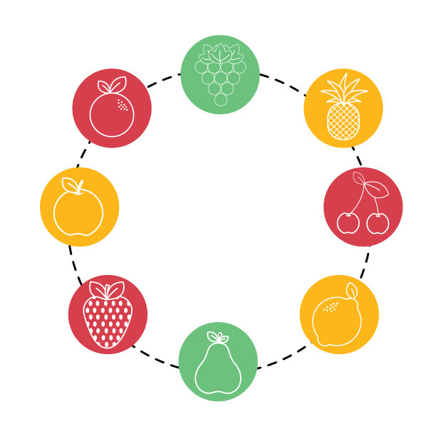 有机水果背景图标图片下载