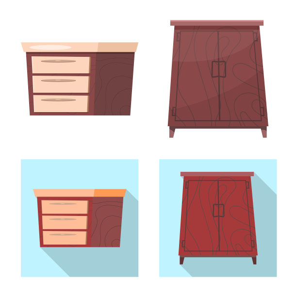 孤立的对象家具和公寓标志图片下载