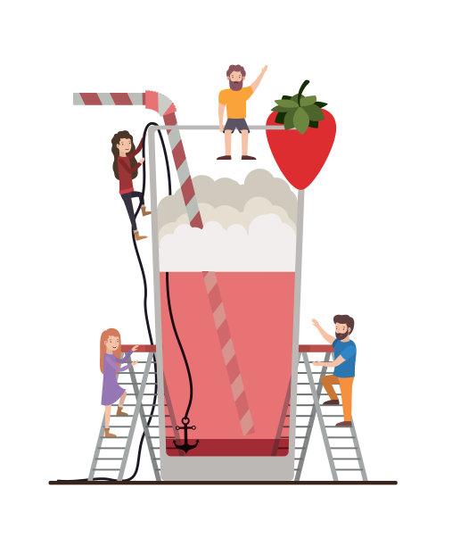 迷你团队做草莓汁图片下载