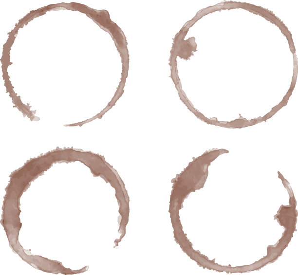 咖啡渍水彩套装图片下载
