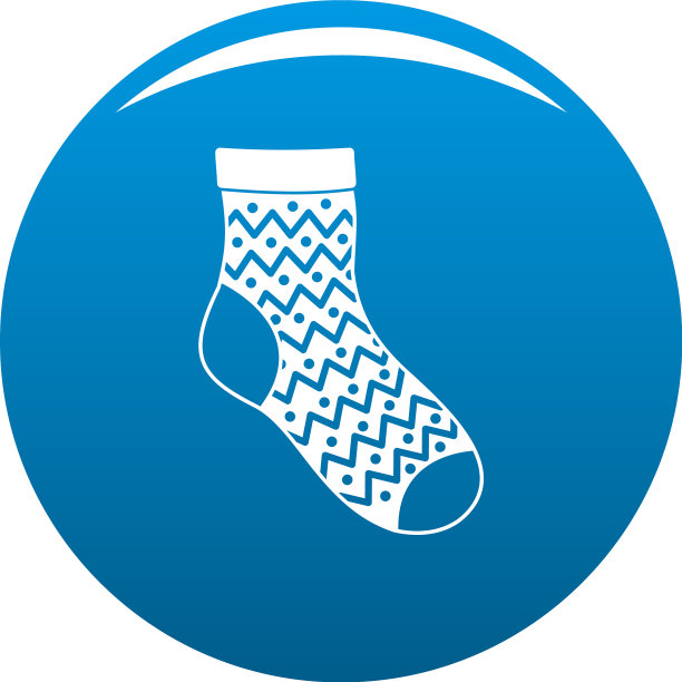 装饰袜子图标蓝色图片下载