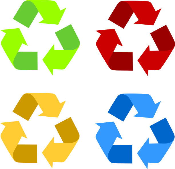 回收符号孤立在白色背景图片下载