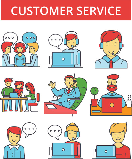 客服细线图标图片下载