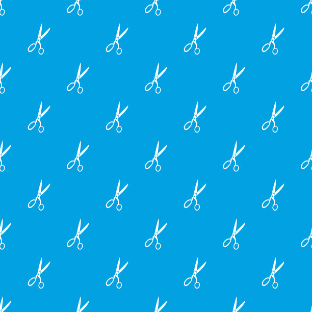 缝纫剪刀花样无缝蓝图片下载