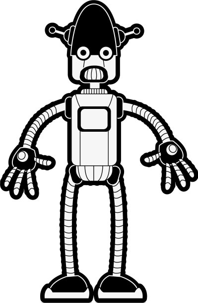 卡通可爱的机器人图片下载