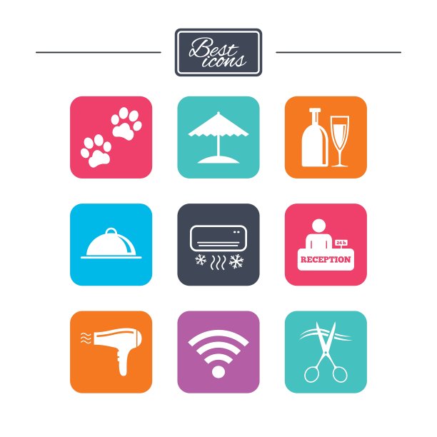 酒店公寓服务图标Wifi标志图片下载