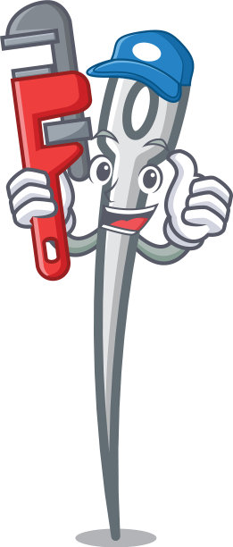 水管工针吉祥物卡通风格图片下载