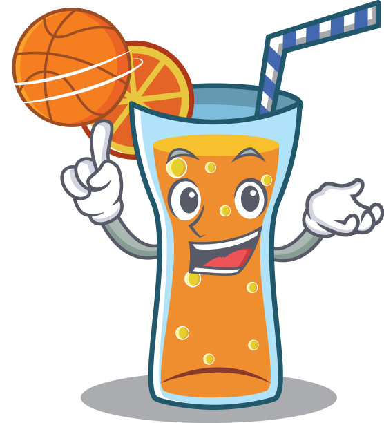 具有篮球鸡尾酒人物卡通风格图片下载