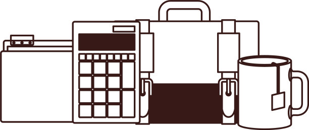 设置图标手提箱商人在白色图片下载