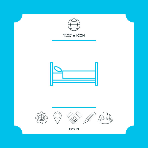 床上一行图标图片下载