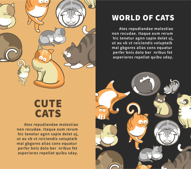 世界可爱的猫垂直宣传海报图片下载