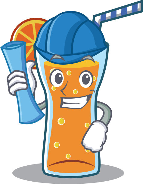 建筑师鸡尾酒人物卡通风格图片下载