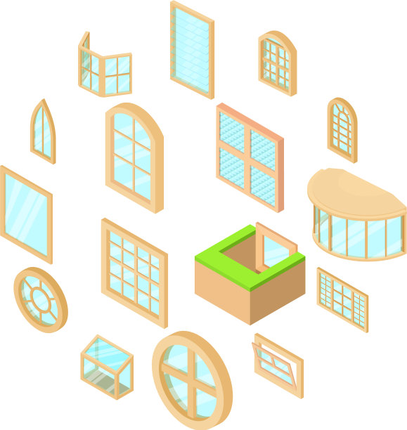 窗口窗体图标设置等距样式图片下载