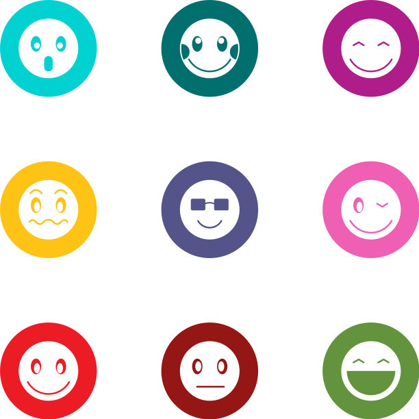 感觉图标设置平面风格图片下载