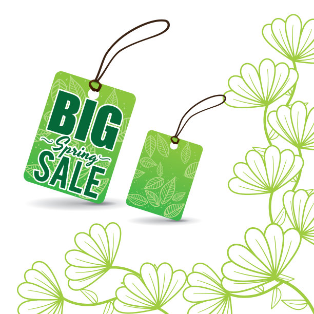 春季大减价，标签价格的花图片下载