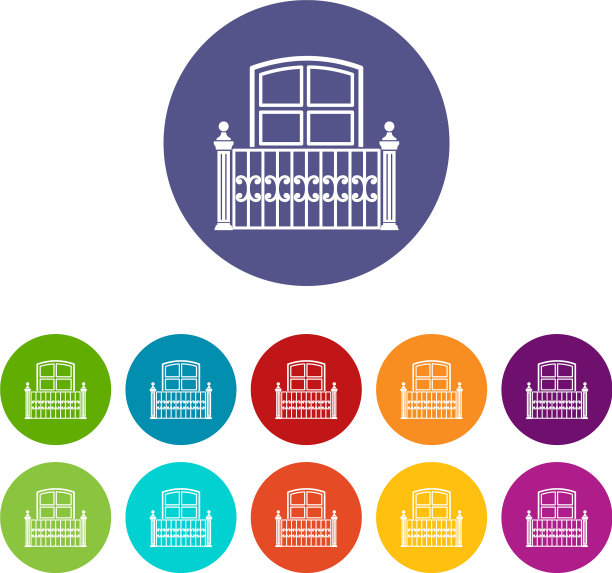 窗阳台图标简约风格图片下载