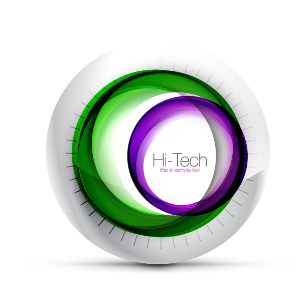 数字技术球体网页横幅按钮或图标图片下载